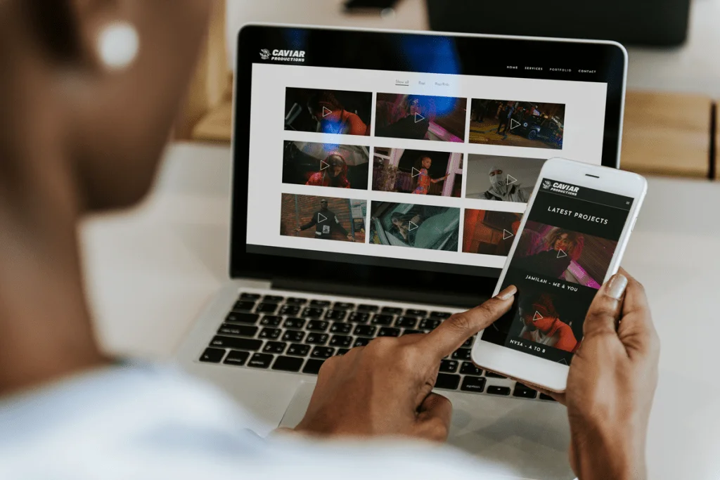 Caviar Productions Film Portfolio Website thumbnail